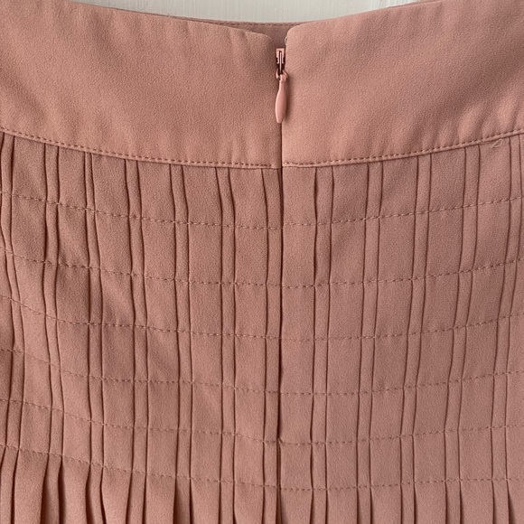 J. Crew Factory Pleated Chiffon Miniskirt in Blush - Picture 4 of 7